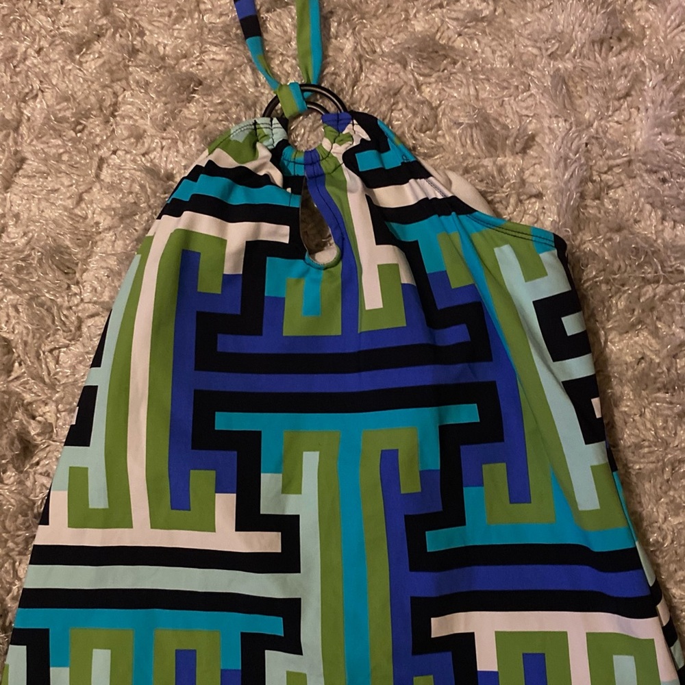 Fun pattern halter top